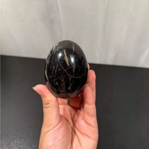 Sophisticated Black Marble Accent Sphere